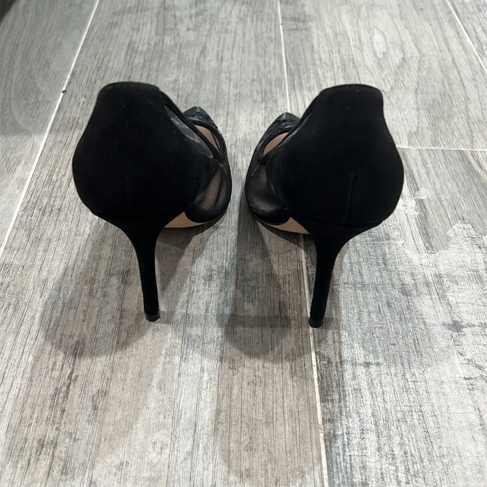 Stuart Weitzman Black Mesh High Heels Size 7.5 - image 4